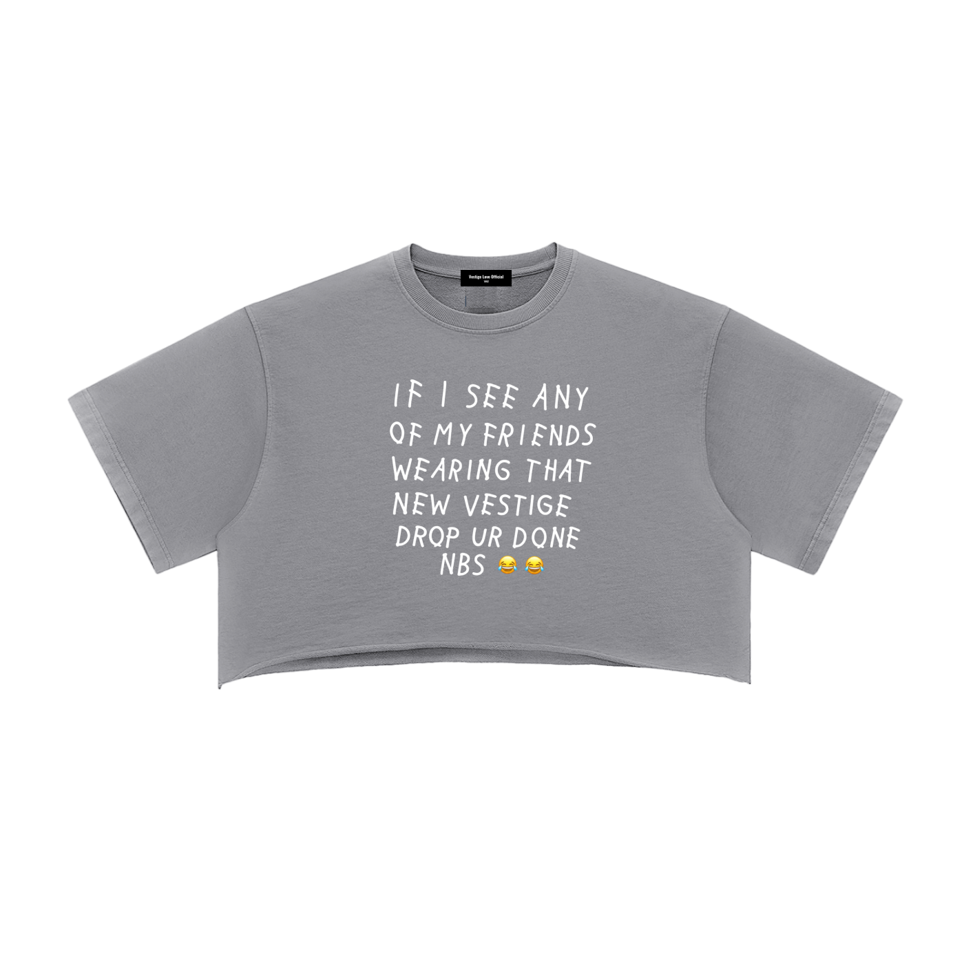 I Hate Vestige crop top