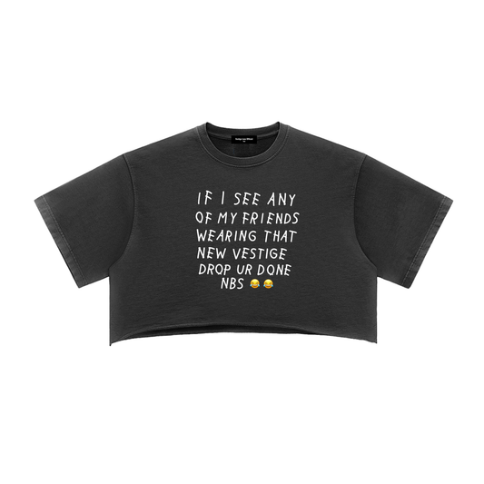 I Hate Vestige crop top